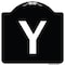 Signmission Sign with Letter Y Heavy-Gauge Aluminum Architectural Sign, 18" x 18", BW-1818-22916 A-DES-BW-1818-22916 - alternate 1